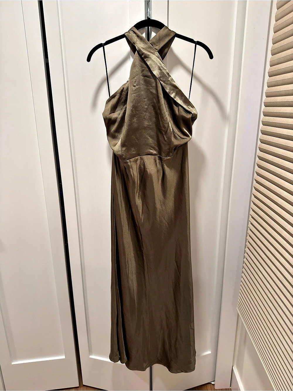 Showpo Halter midi/Maxi Dress in olive NWT
